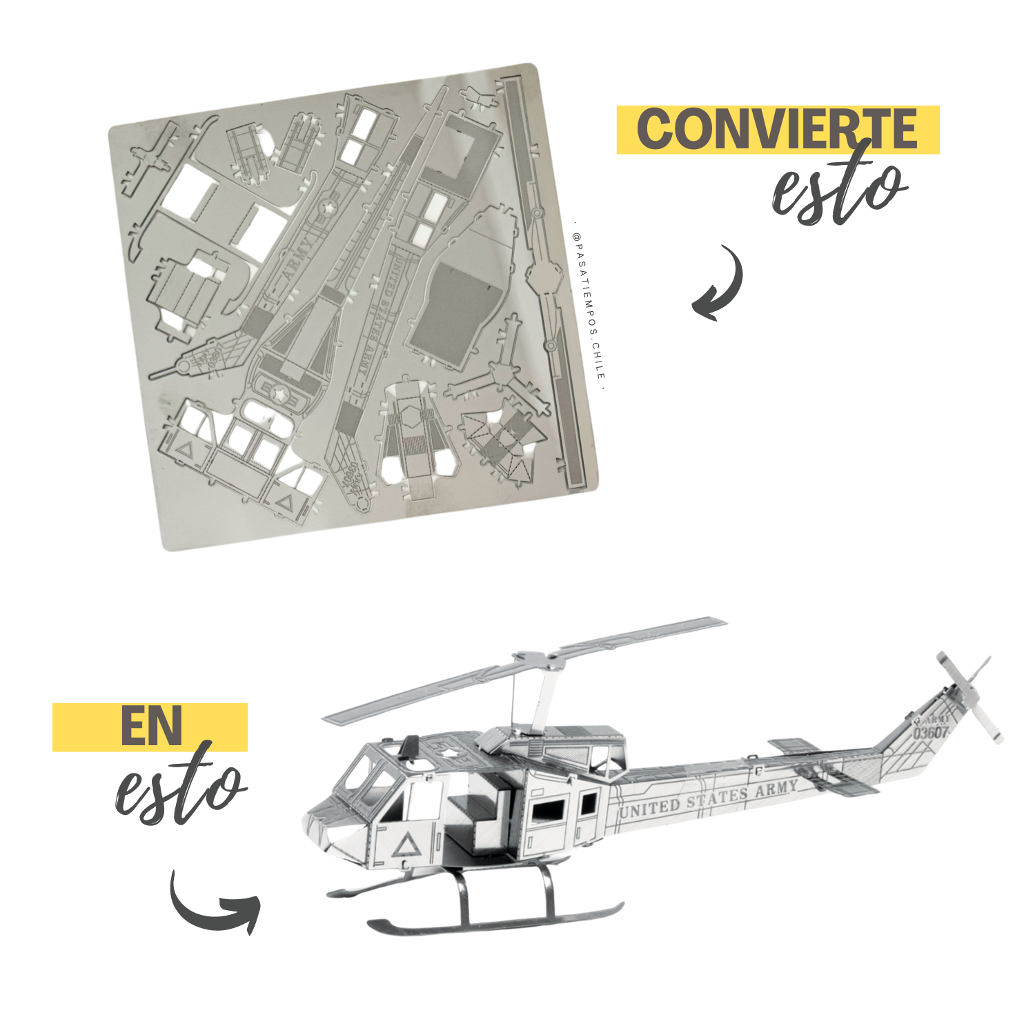 Helicóptero Huey (Puzzle 3D)