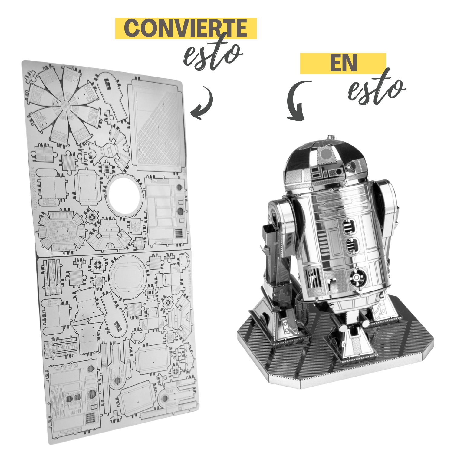 🤖 Puzzle 3D Metálico R2D2 | Star Wars para Coleccionistas