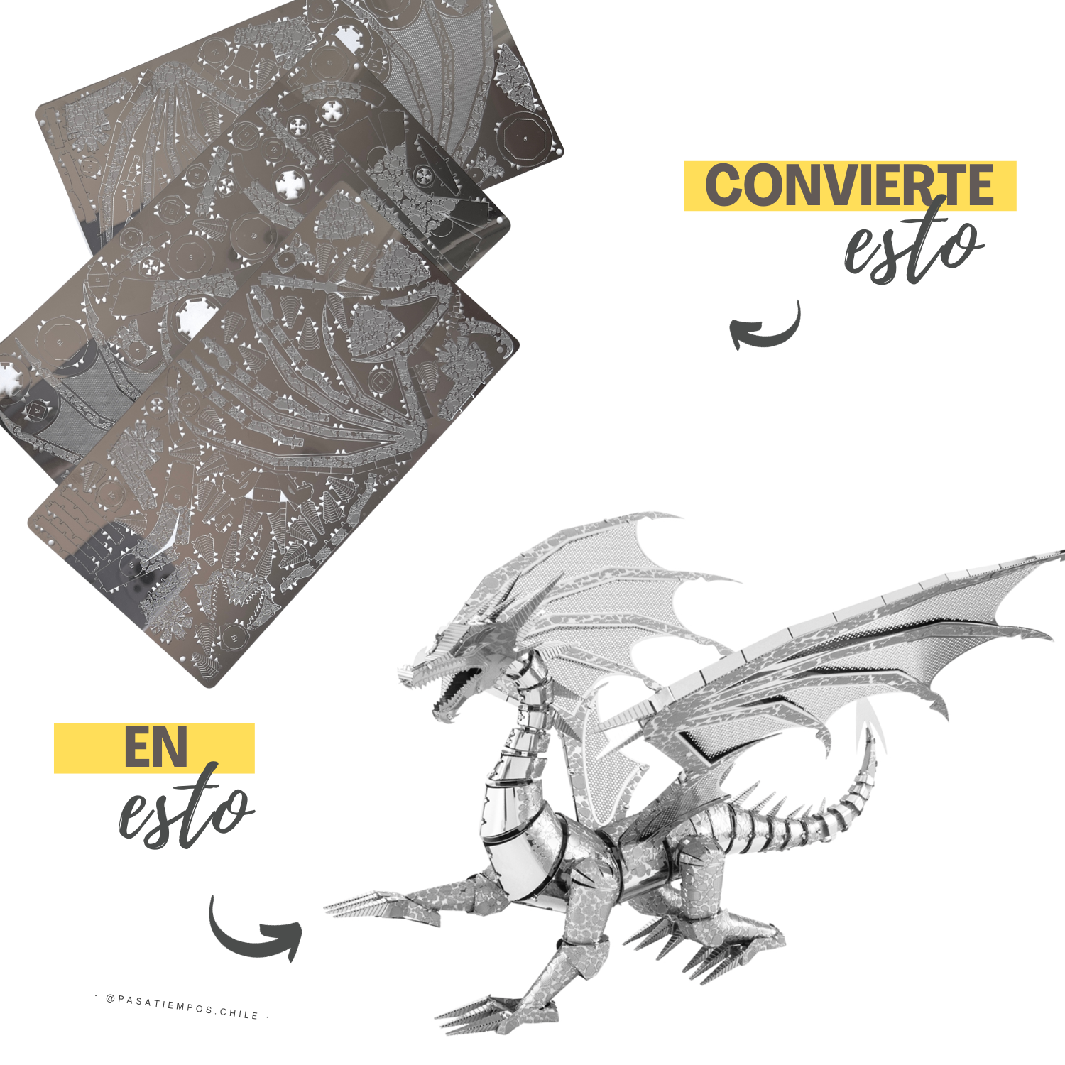 Dragón Plateado (Puzzle 3D)