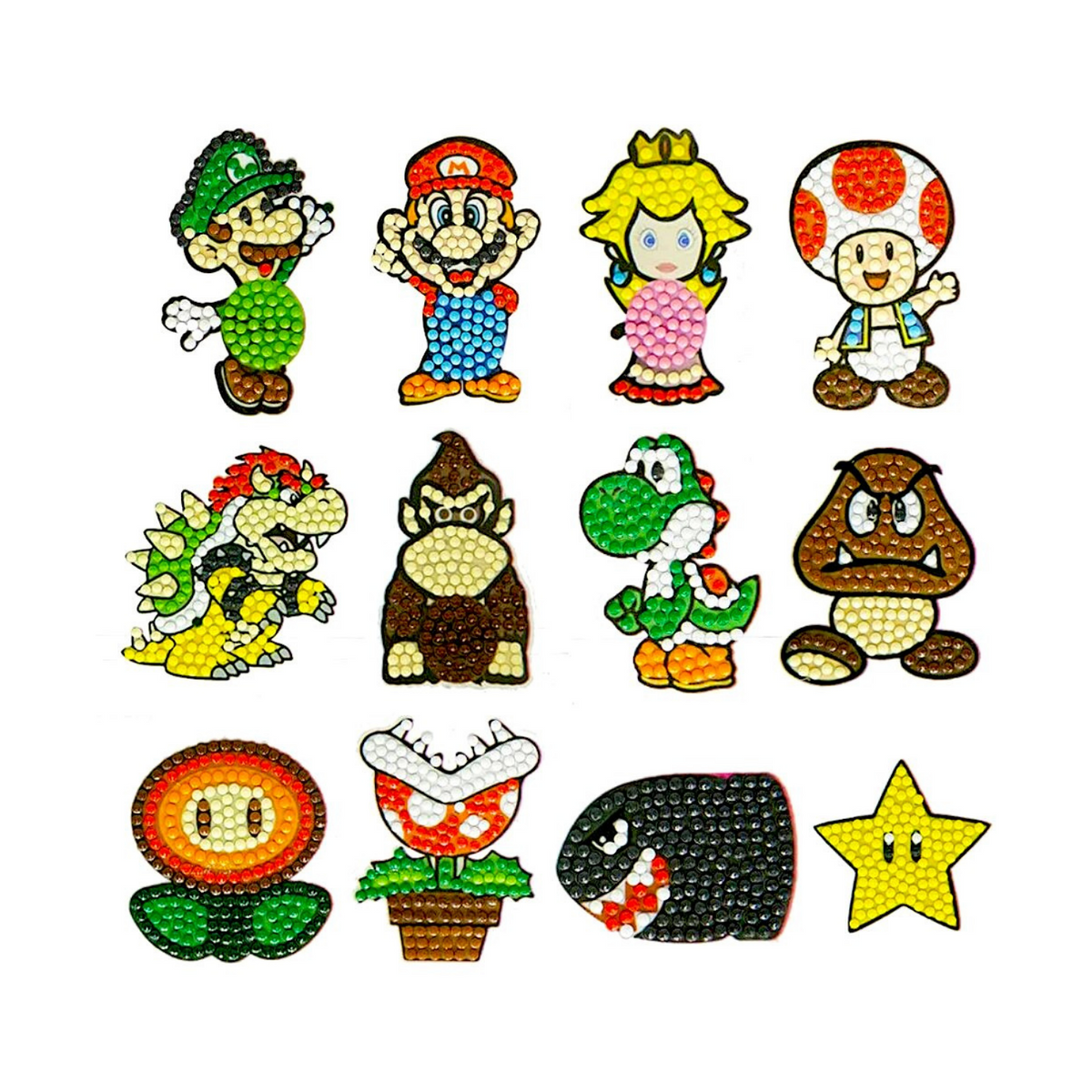 Mario Bros (Stickers con diamantes)