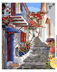Callejón en Grecia (Pintura por Números)